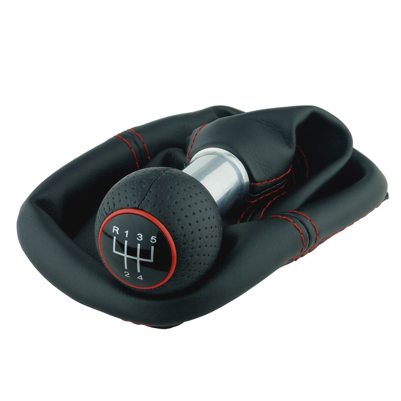 L & P Car Design L&P A252-9 Schaltsack Schaltmanschette Schwarz Naht Rot Schaltknauf 5 Gang 23mm kompatibel mit VW Golf 4 IV Rahmen Knauf Plug Play Ersatzteil für 1J0711113 L & P Car Design L&P A252-9 Schaltsack Schaltmanschette Schwarz Naht Rot Schaltknauf 5 Gang 23mm kompatibel mit VW Golf 4 IV Rahmen Knauf Plug Play Ersatzteil für 1J0711113 von L & P Car Design