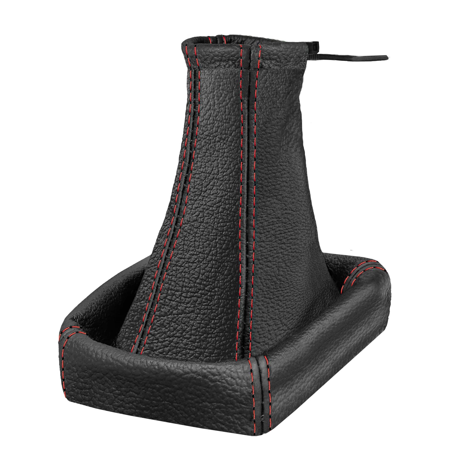 Schaltsack Schalthebelmanschette kompatibel mit Opel Astra G Bj. 1998-2009 Echtleder schwarz mit roter Naht Schaltsack Schalthebelmanschette kompatibel mit Opel Astra G Bj. 1998-2009 Echtleder schwarz mit roter Naht von L & P Car Design