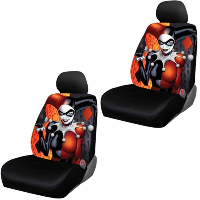 Harley Quinn DC Comics Batman Auto Truck SUV Fahrzeug Low Back Buckcket Seat Cover – Paar von LA Auto Gear