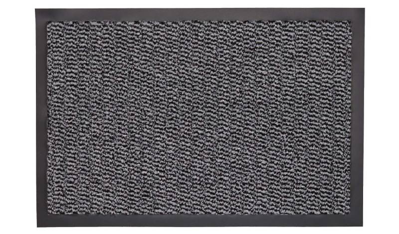 LA KO Sauberlaufmatte Luzern Größen - Fußmatte aus Polypropylen / Rücken mit erhöhter Rutschfestigkeit (Silber, 60 x 90 cm) von LA KO