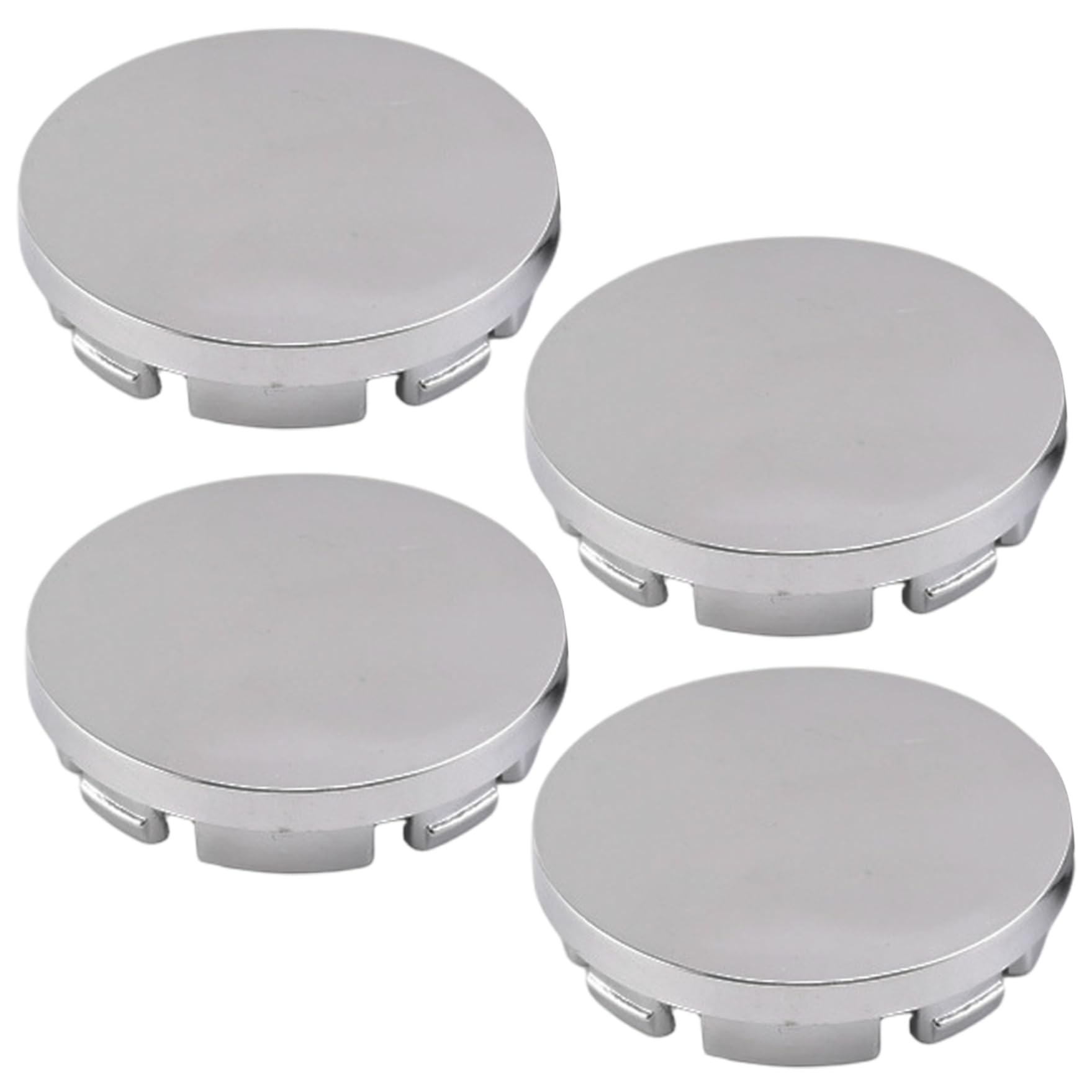 Mittelkappen, 4PCS -Radmitte -Kappen 56 mm (2 Zoll) Common ABS für Felgen Ersatzstaubdicht für Automobile, Silber, Radkappe von LAANCOO