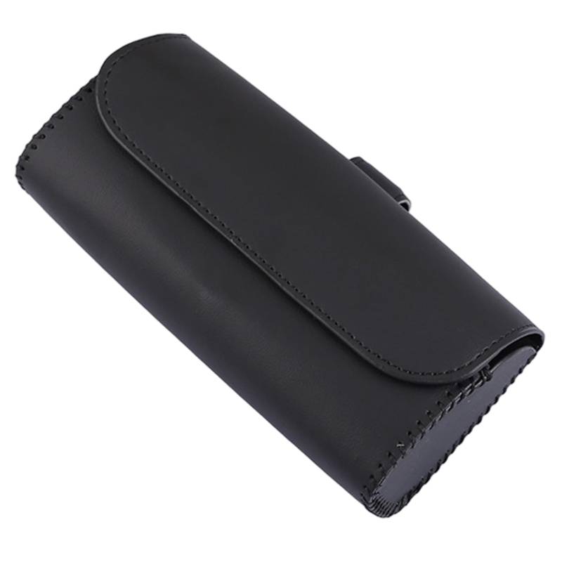 Sonnenbrillenhalter schwarzer PU -Auto -Visierclip - Magnetverschluss Anti -Fall -Brille Speicher für Auto ‌ ‌ von LAANCOO