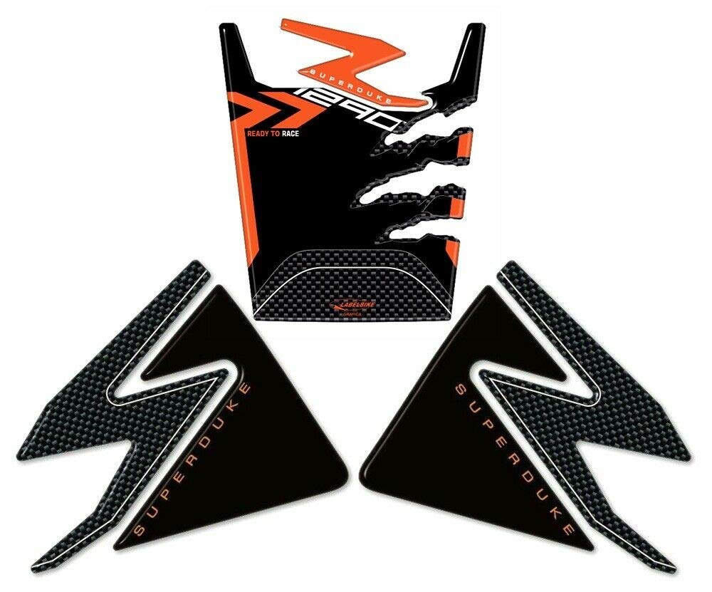 labelbike - 3D Harz Aufkleber-KIT für Motorradtank kompatibel mit KTM 1290 SUPER Duke R 2014-2019 labelbike - 3D Harz Aufkleber-KIT für Motorradtank kompatibel mit KTM 1290 SUPER Duke R 2014-2019 von LABELBIKE