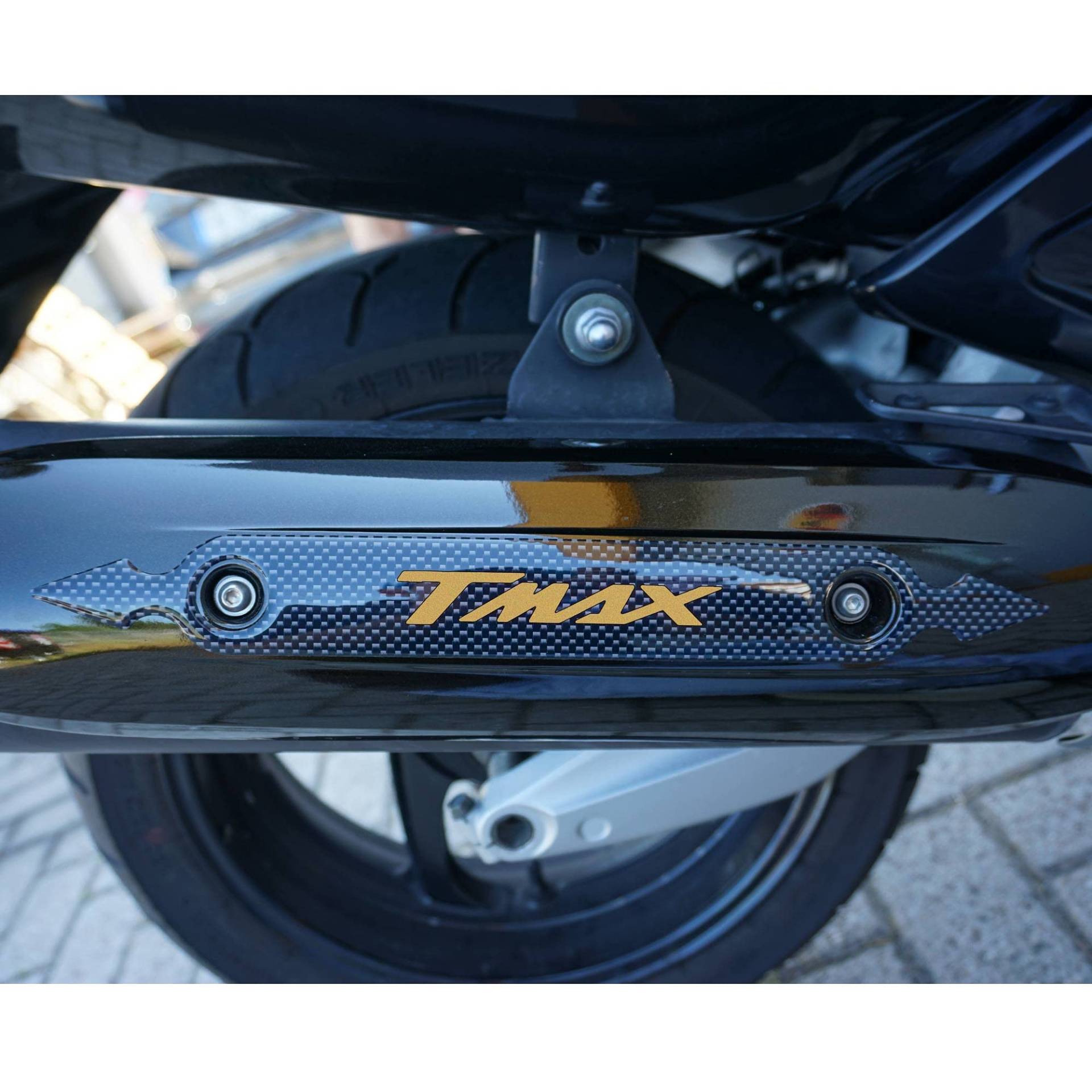 labelbike - Aufkleber 3D SCHALLDÄMPFER Schutz TMAX 500-530 AUSPUFF für Yamaha T MAX 2008-2016 von LABELBIKE