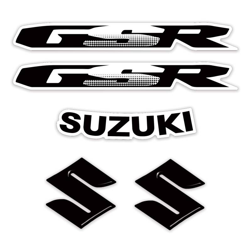 labelbike - Harz Schriftzug Aufkleber Set für Motorradheck und Tank kompatibel mit Suzuki GSR von LABELBIKE