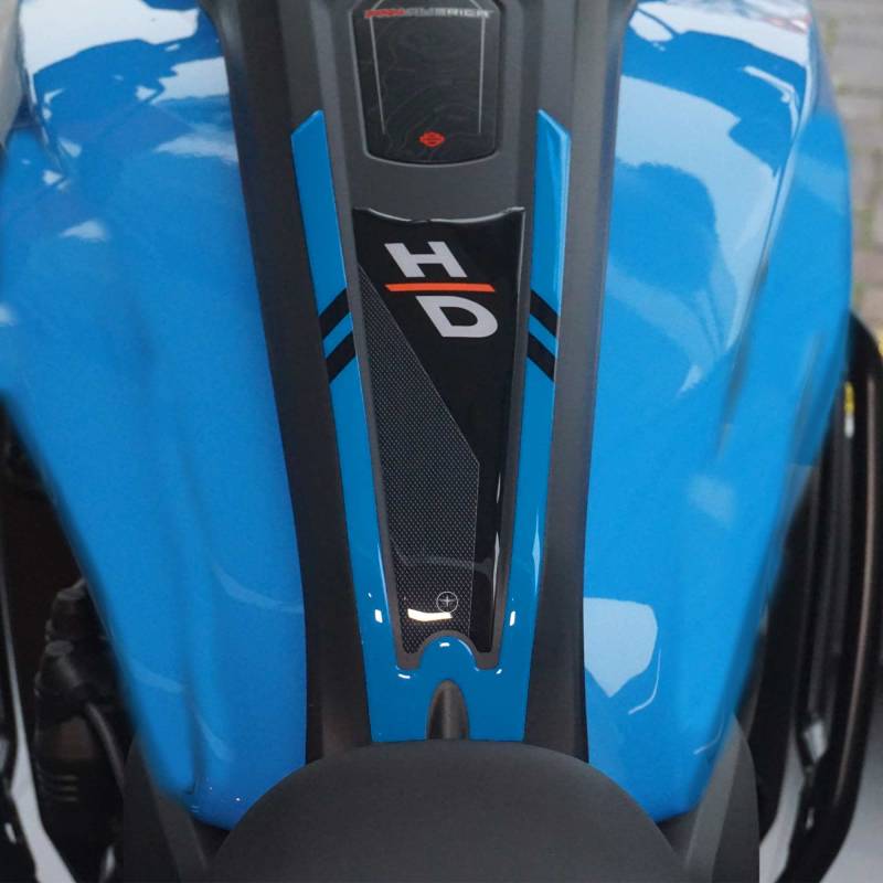 labelbike - 3D Aufkleber Motorrad Tankschutz kompatibel mit Harley Davidson Pan America 1250 und 1250 Special 2020-2022 Version Blau von LABELBIKE