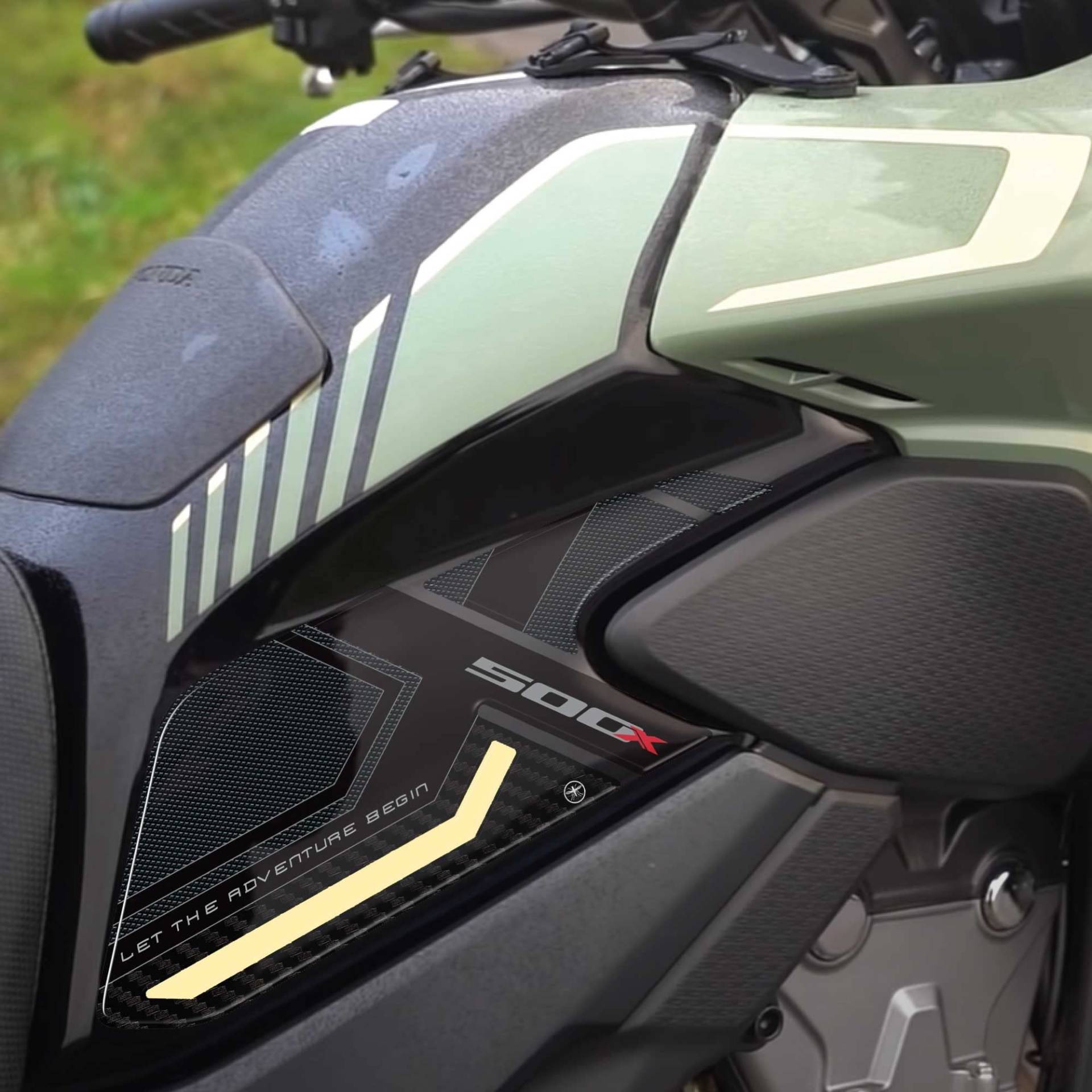 labelbike - 3D Aufkleber Dekorationen und Seitenschutz für Motorradtank kompatibel mit Honda CB500X 2022-2023 von LABELBIKE