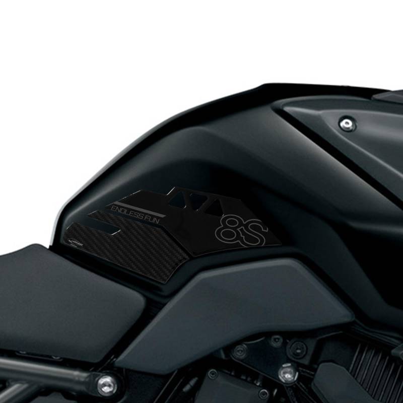 labelbike - 3D Gel-Aufkleber für Motorrad-Tank-Seitenschutz, kompatibel mit Suzuki GSX-8S - Grau von LABELBIKE