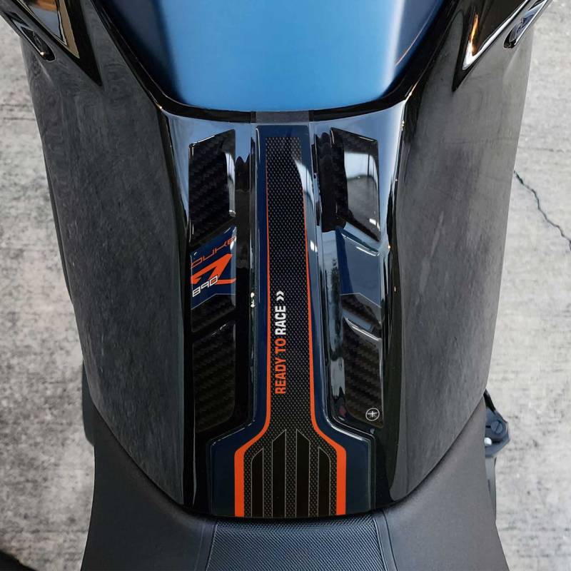 labelbike - 3D Gelharz Aufkleber Motorrad Tankschutz kompatibel mit KTM 890 Duke R 2022-2023 Atlantic Blue von LABELBIKE