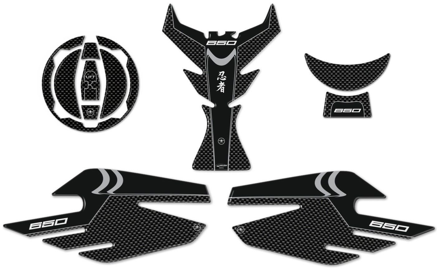 labelbike - 3D Harz Aufkleber KIT SchutzS für Motorräder, kompatibel mit Kawasaki Ninja 650 labelbike - 3D Harz Aufkleber KIT SchutzS für Motorräder, kompatibel mit Kawasaki Ninja 650 von LABELBIKE