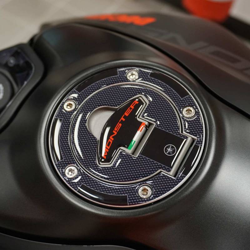 labelbike - 3D Tankdeckel Aufkleber aus Kunstharz kompatibel mit Ducati Monster 620 | 800 | S2R 800 | S2R 1000 | S4 | S4R | S4RS | 695 | 821 | 1200S | 1200R | 797 | 937 von LABELBIKE