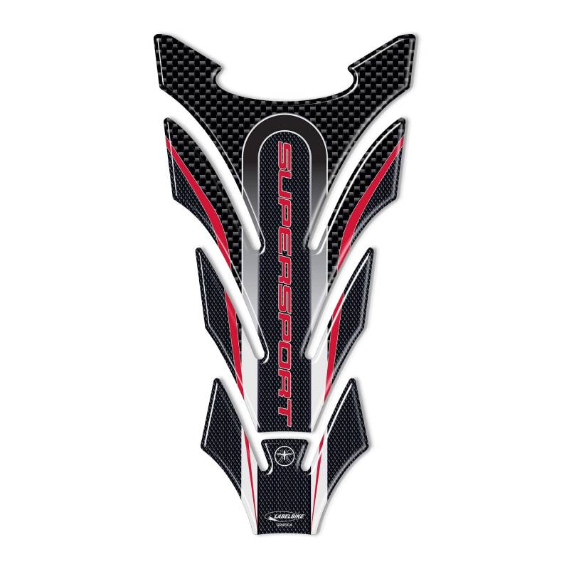 labelbike - DUCATI SUPERSPORT kompatibler 3D Motorrad Tankschutz Aufkleber von LABELBIKE