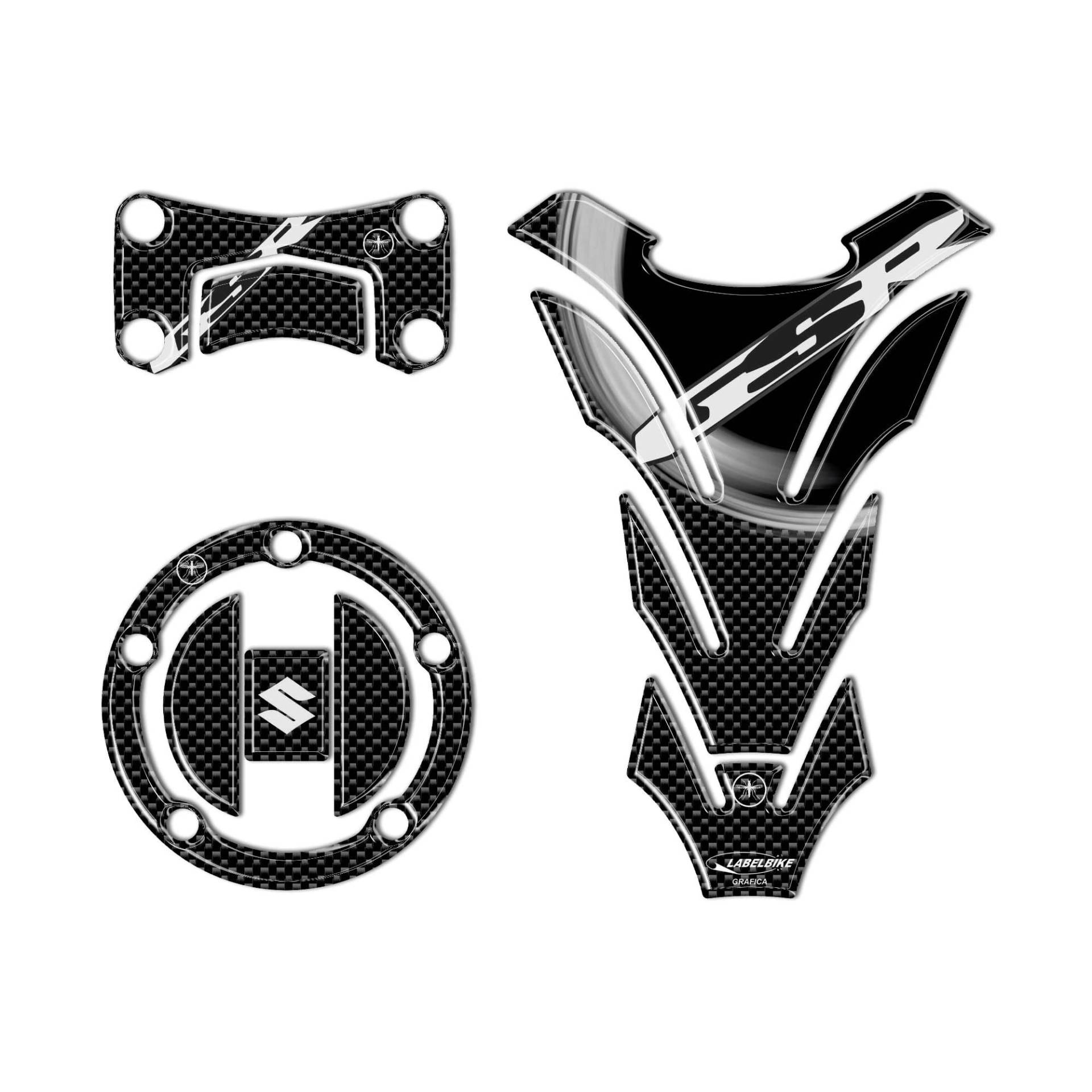 labelbike - Kit mit 3D Harz Aufklebern Dekorationen und Motorrad Schutz kompatibel mit Suzuki GSR 2006-2010 labelbike - Kit mit 3D Harz Aufklebern Dekorationen und Motorrad Schutz kompatibel mit Suzuki GSR 2006-2010 von LABELBIKE