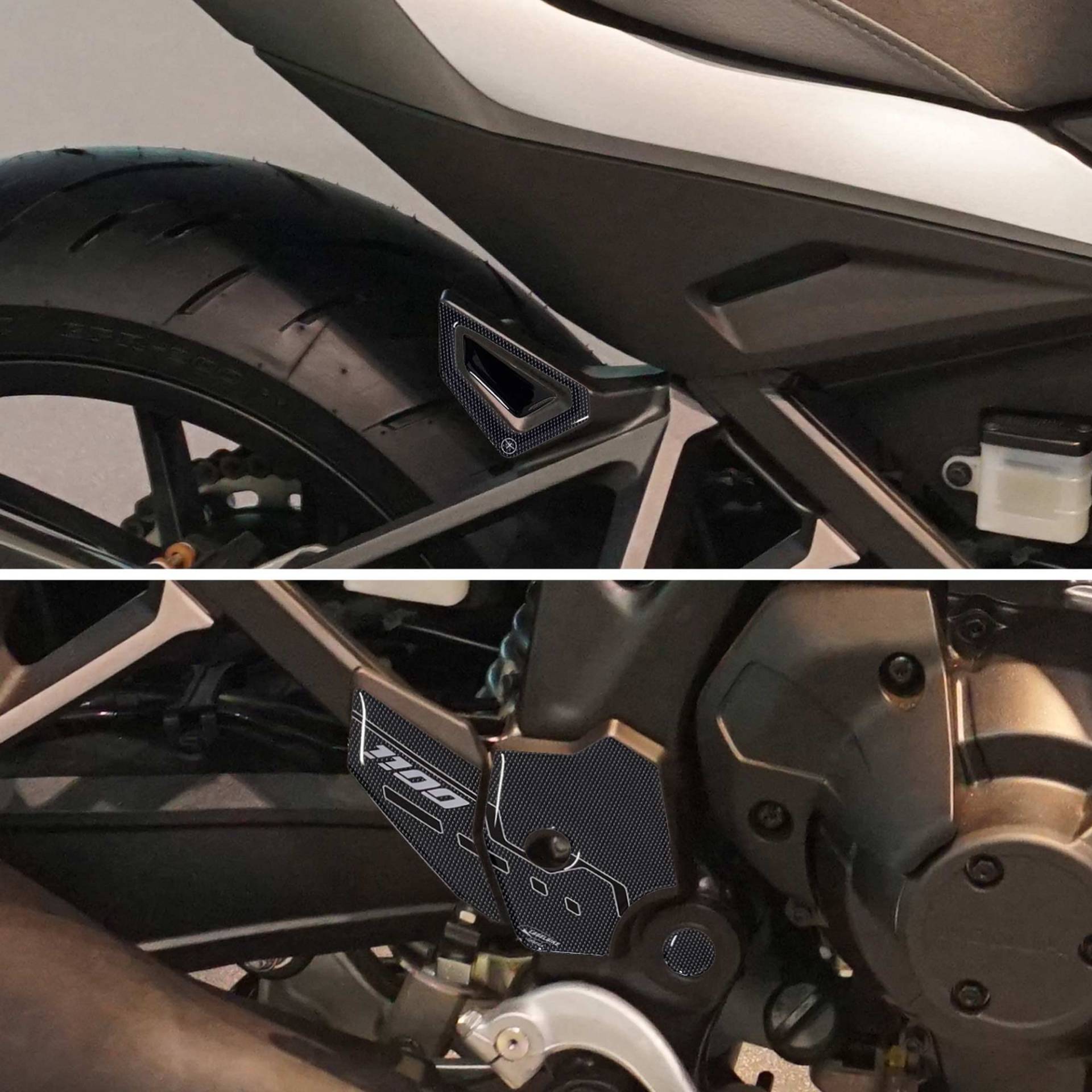 labelbike - Komplettes Aufkleber Kit für vordere und hintere Einstiegsleisten und Fußrasten für Motorräder kompatibel mit Honda NT1100 2022-2023 von LABELBIKE