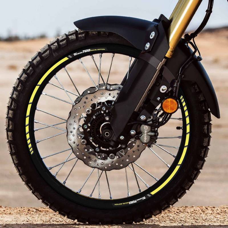 labelbike - Motorrad Felgenband Kit kompatibel mit Yamaha Tenere 700 Travel Edition - Gelb von LABELBIKE