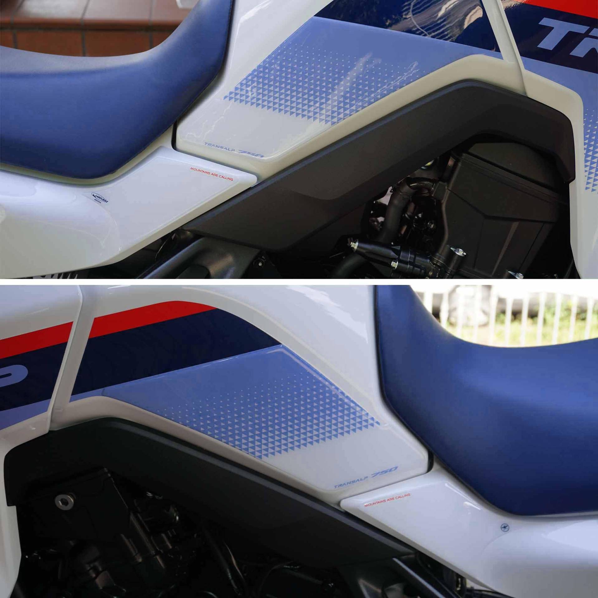 labelbike - Motorrad Tankseiten Schutz Aufkleber kompatibel mit Honda Transalp 2023 von LABELBIKE