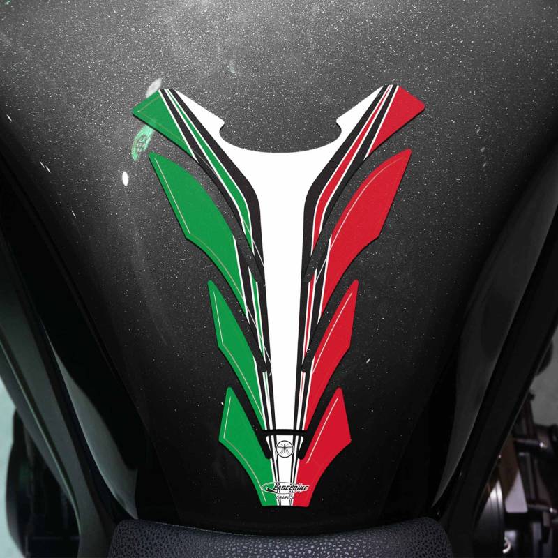 labelbike - TANKSCHUTZ DREIFARBIG Italien 3D TANKAUFKLEBER AUS Harz FÜR Motorrad von LABELBIKE