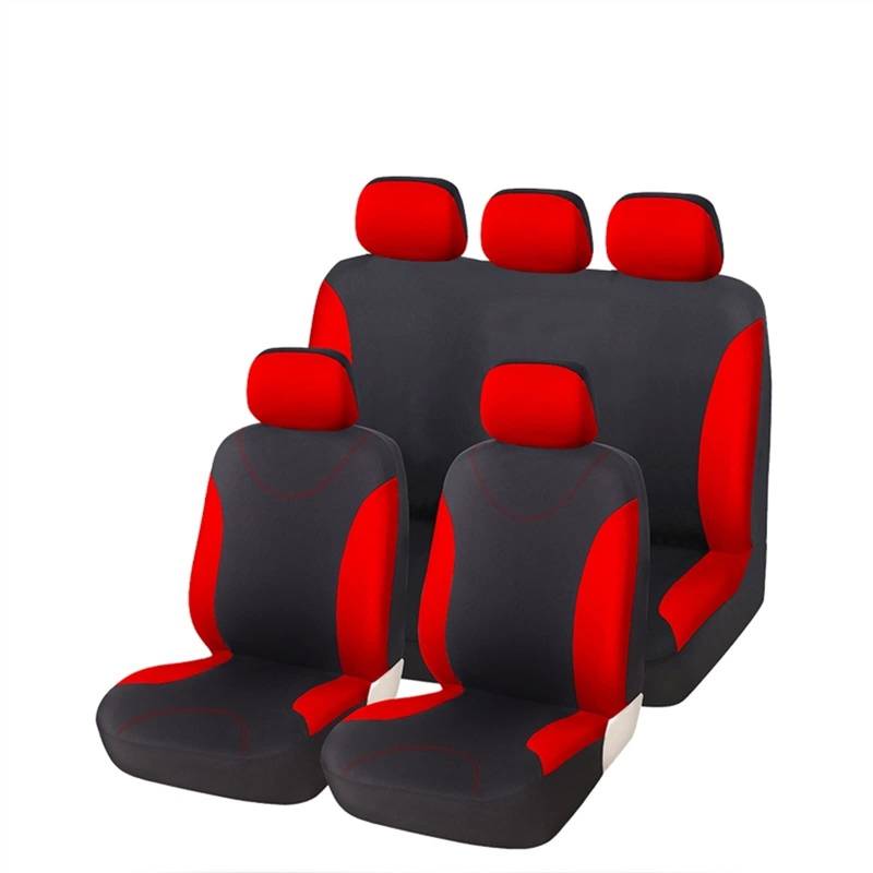 LABMAT Auto Sitzauflage Für Toyota Für Yaris 2006 Für Rav4 XA30 Für Fortune 2018 Autositzbezüge 2 Mm Schwamm Auto Schonbezug Schoner (Farbe : Red Set) von LABMAT