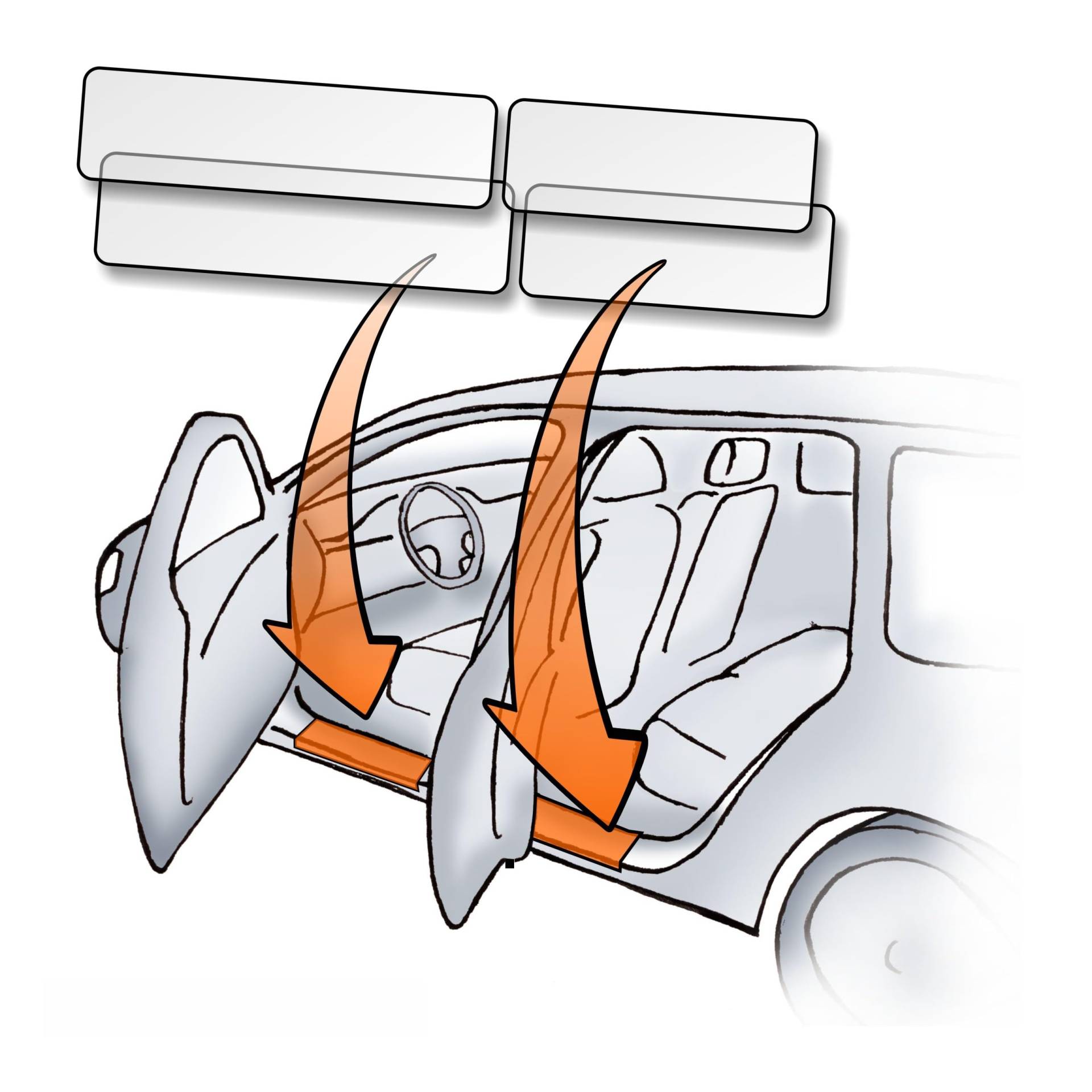 LACKSCHUTZSHOP Einstiegsleisten Türeinstiege passend für VW Golf 7/VII Variant Kombi (Typ AU ab 2013) - TRANSPARENT von LACKSCHUTZSHOP