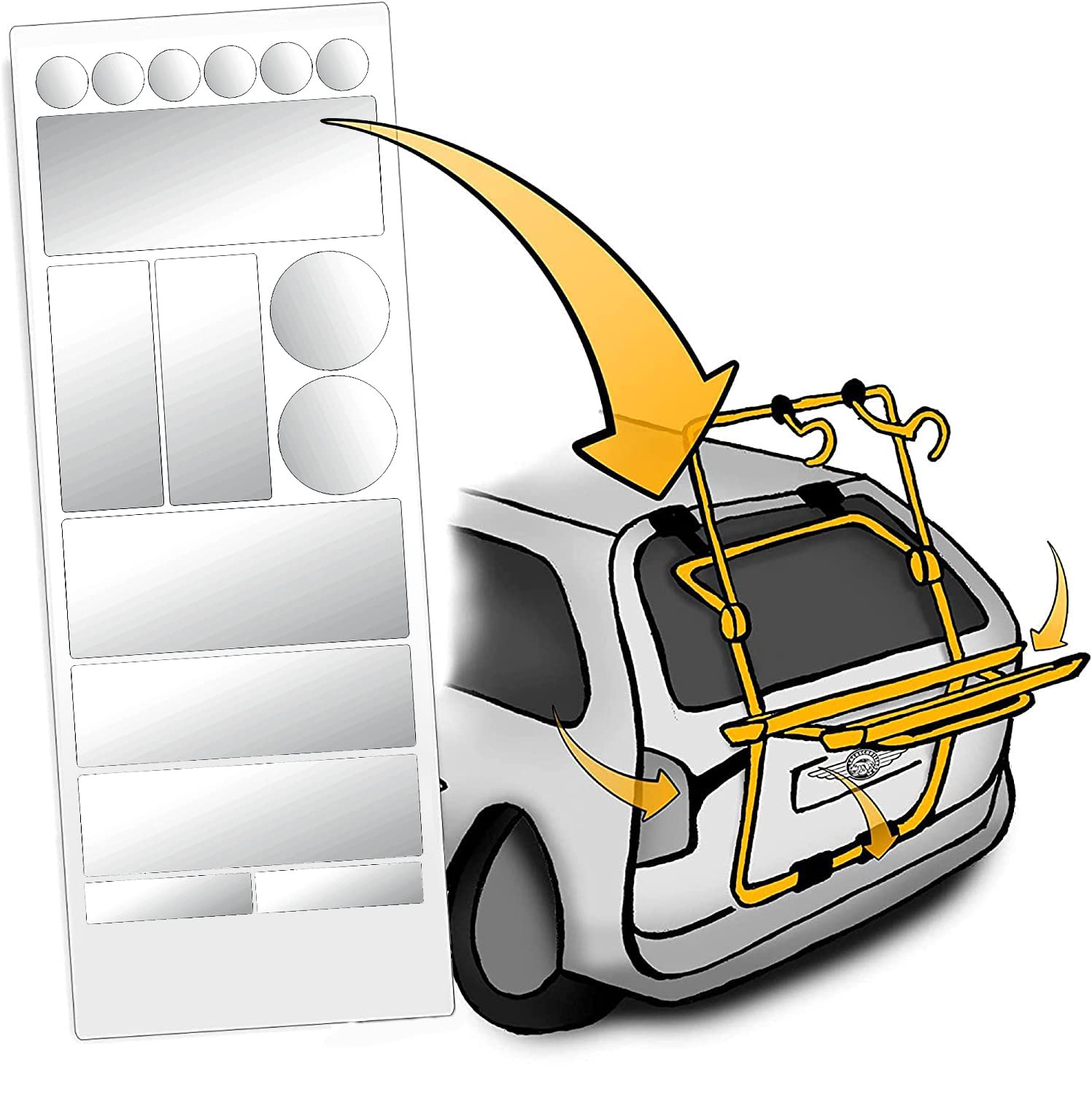 LACKSCHUTZSHOP Universal Lackschutzfolien-Set für Auto-Heckträger - Selbstklebende, transparente Schutz-Pads für Fahrrad-Heckträger & Fahrrad-Träger LACKSCHUTZSHOP Universal Lackschutzfolien-Set für Auto-Heckträger - Selbstklebende, transparente Schutz-Pads für Fahrrad-Heckträger & Fahrrad-Träger von LACKSCHUTZSHOP
