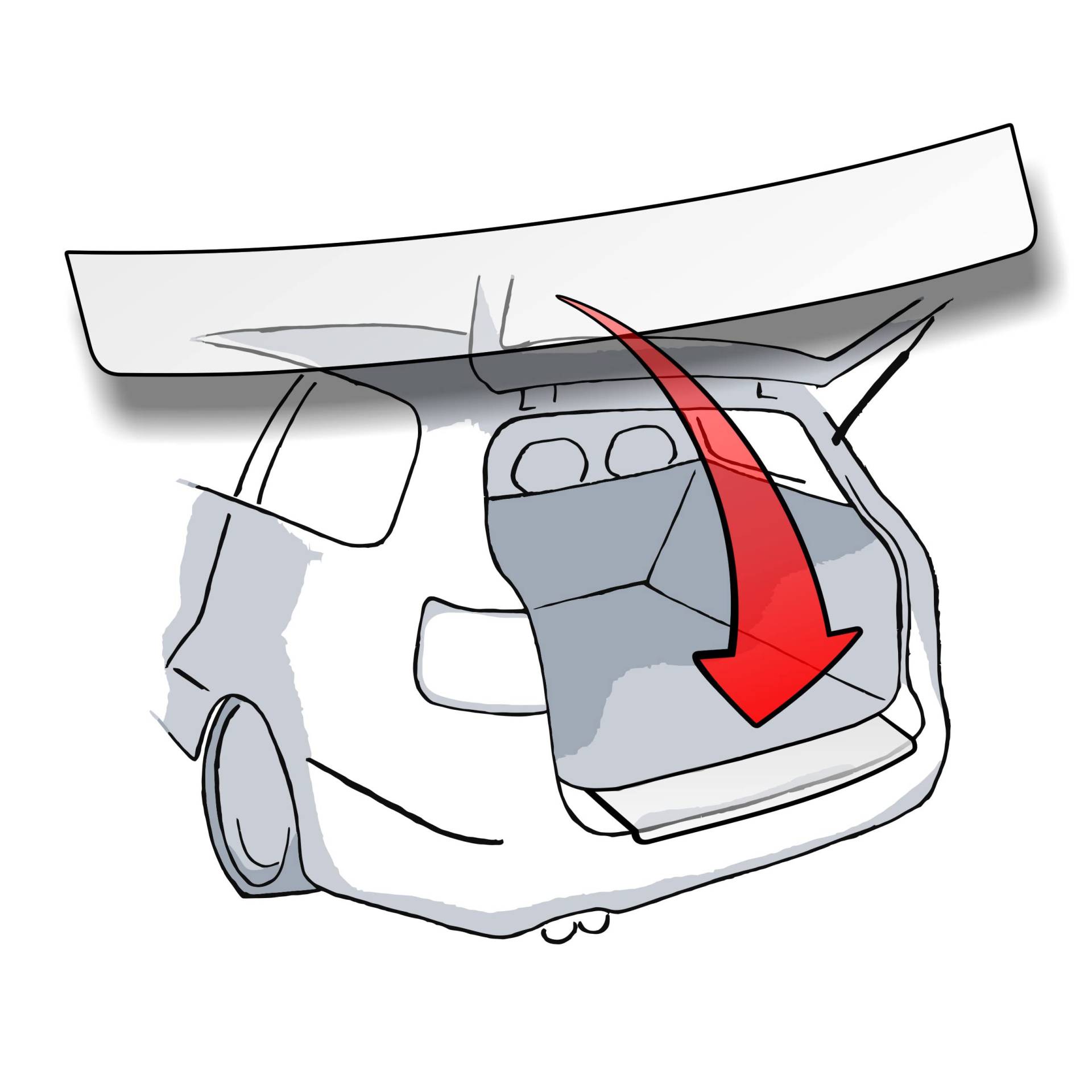 Ladekantenschutz passend für Ford Mondeo V Turnier/Kombi (ab BJ 2014) - TRANSPARENT von LACKSCHUTZSHOP
