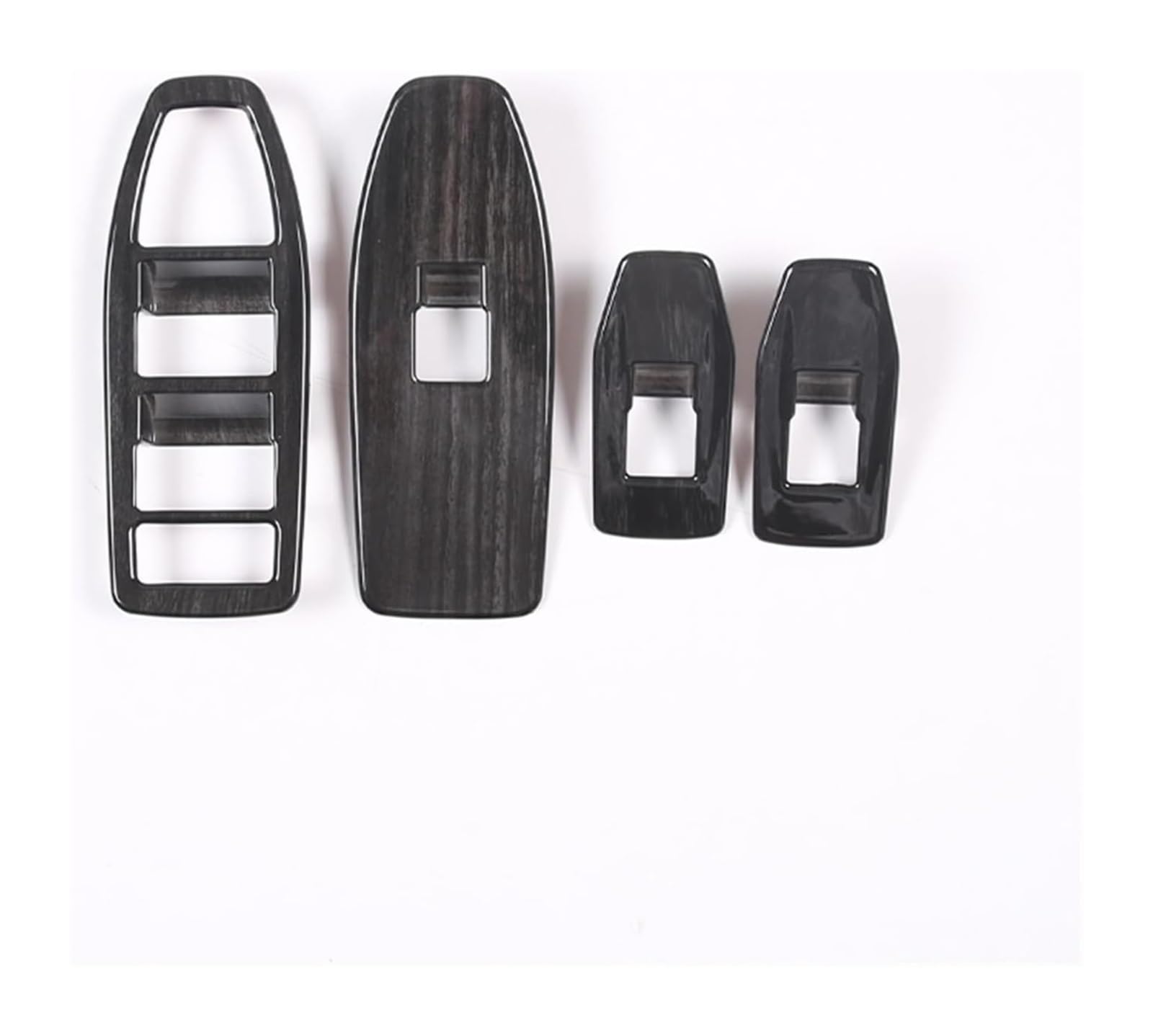 Tür Fenster Brille Lifter Knopf Für B&MW X1 U11 2023 2024 Autofensterglas Hebeknöpfe Rahmenverkleidung Aufkleber Auto-Innenaufkleber(Black Wood Grain) von LADPZJNW
