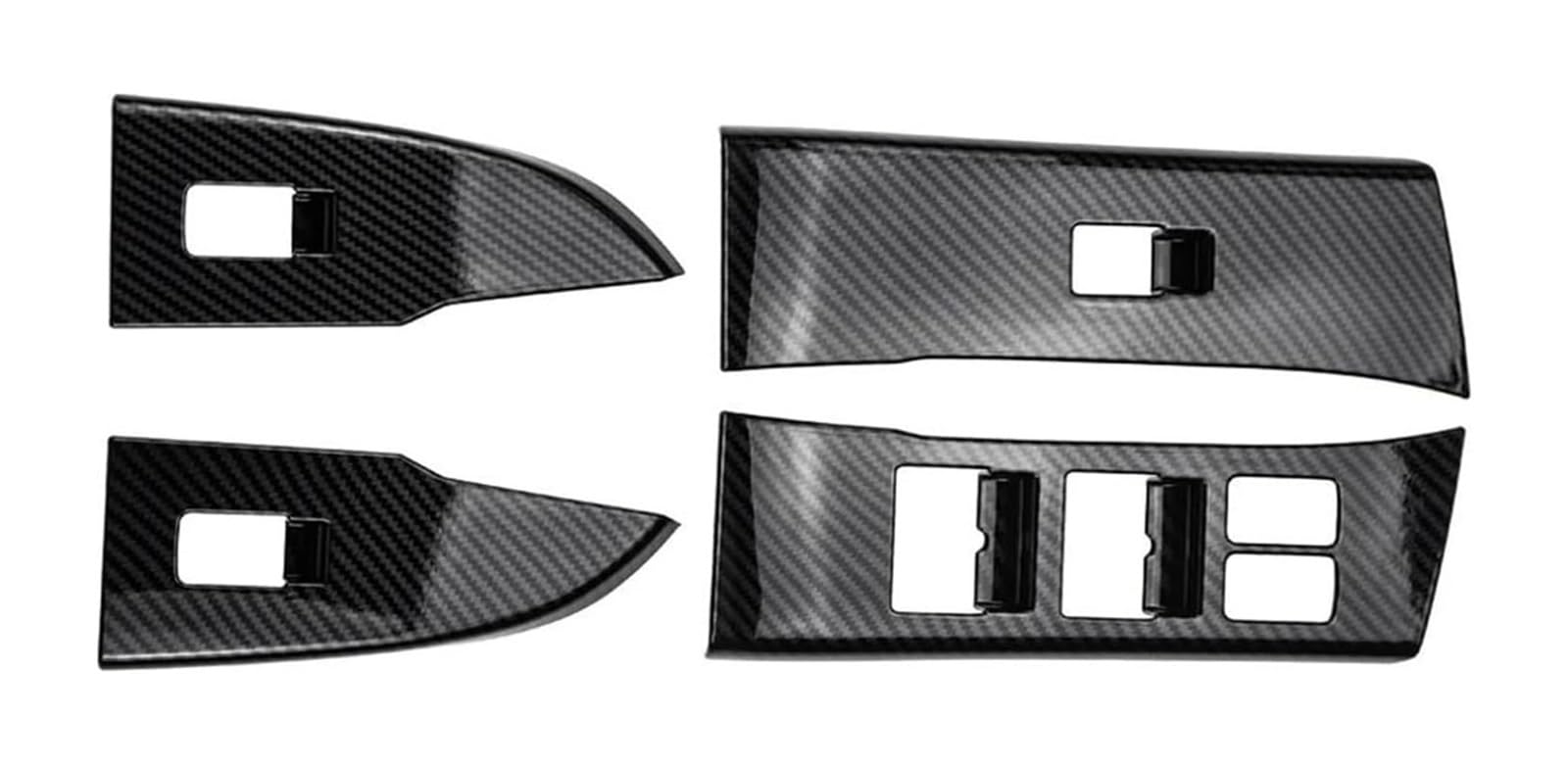 Tür Fenster Brille Lifter Knopf Für ISUZU Für D-MAX Für MU-X 2012-2019 4-teilige Fensterheber-Trimmschalter-Tastenfeldabdeckung Auto-Innentürgriffe(Left Hand Drive) von LADPZJNW
