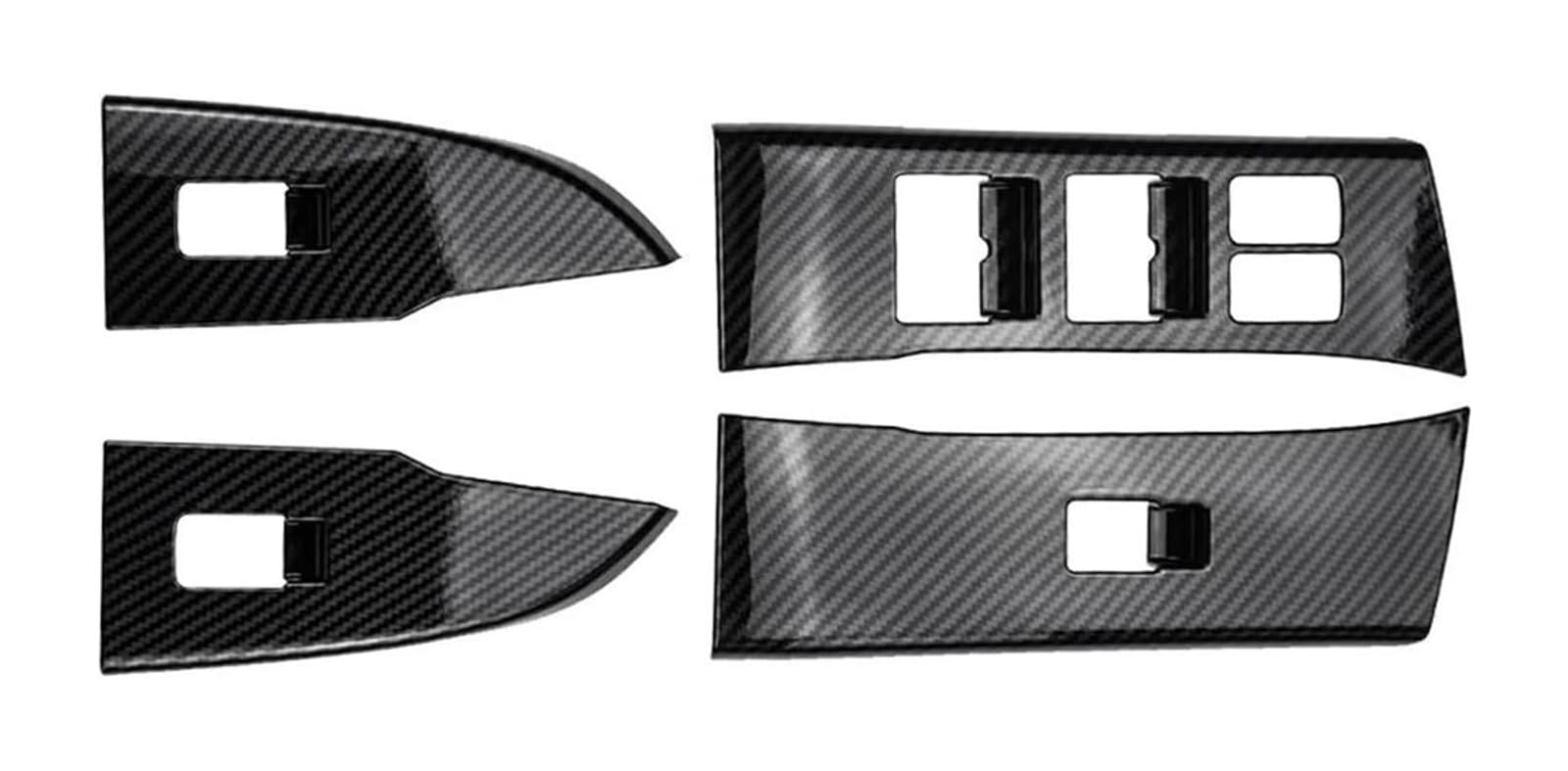 Tür Fenster Brille Lifter Knopf Für ISUZU Für D-MAX Für MU-X 2012-2019 4-teilige Fensterheber-Trimmschalter-Tastenfeldabdeckung Auto-Innentürgriffe(Right Hand Drive) von LADPZJNW