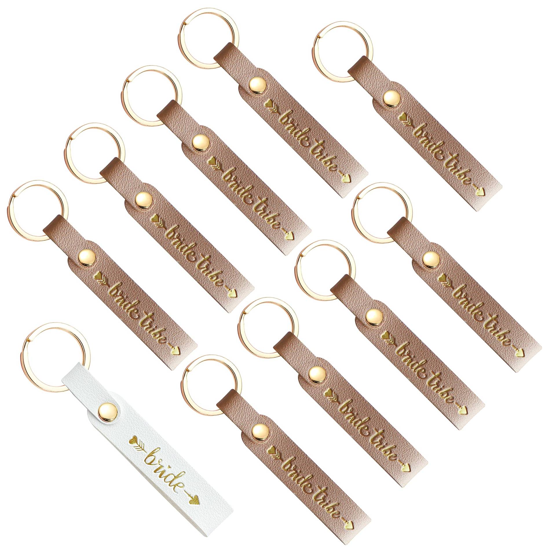 LADY&HOME Schlüsselanhänger für Junggesellinnenabschied, für Brautjungfern, Champagner, 10 Stück von LADY&HOME