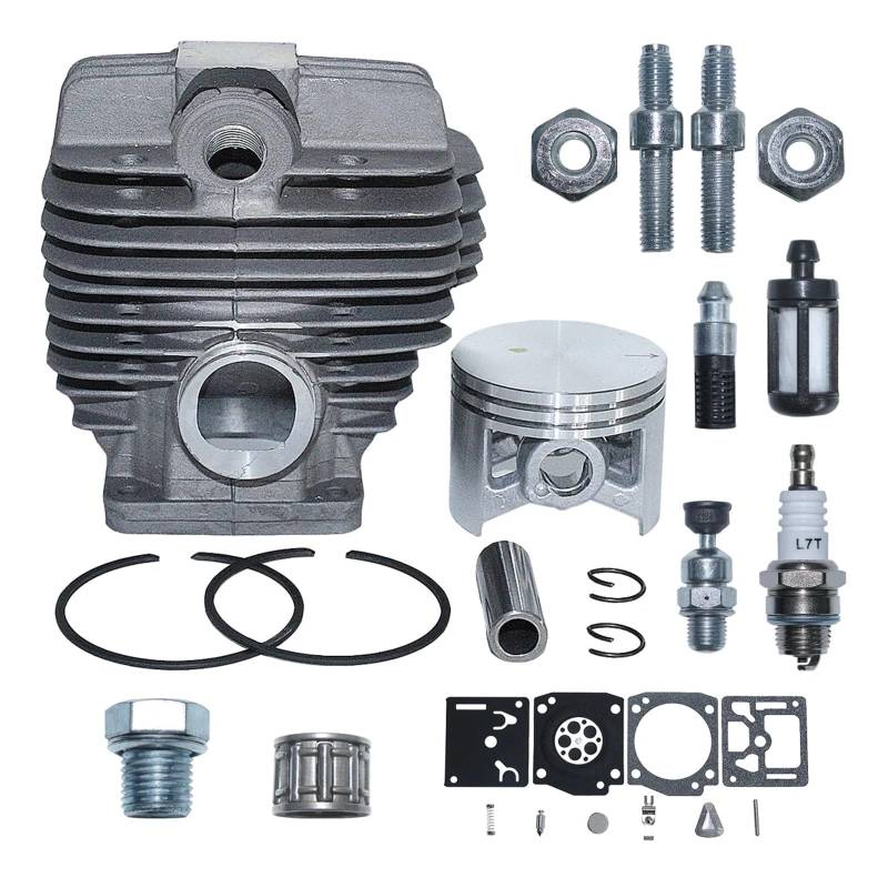 50mm Zylinder Kolben Carb Reparatur Kit for Stihl MS440 044 Kettensäge Bar Stud Mutter Dekompression Ventil Teil von LAERNPU