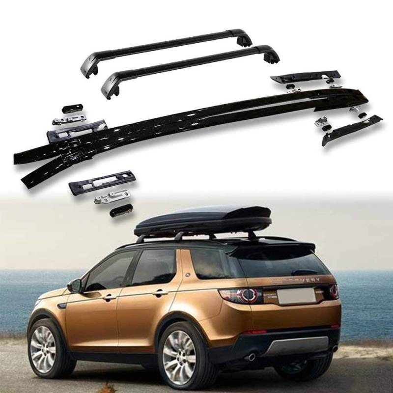 Dachträger-Set passend für Land Rover Discovery Sport 2015–2024, 4-teiliges Gepäckträger- und Querstangen-Set von VeeBrite