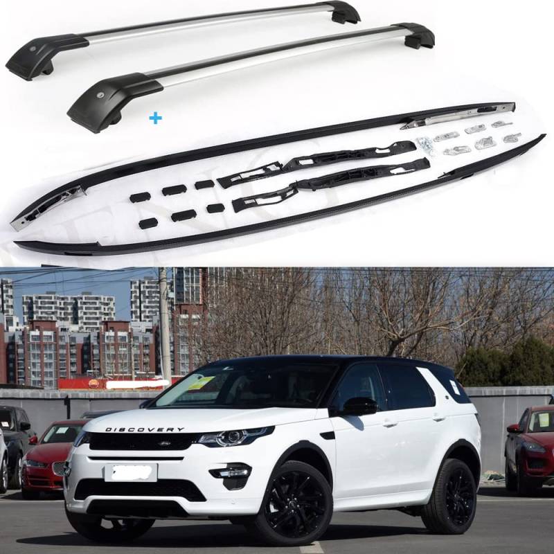 Dachträger-Set passend für Land Rover Discovery Sport 2015–2024, 4-teiliges Gepäckträger- und Querstangen-Set von VeeBrite