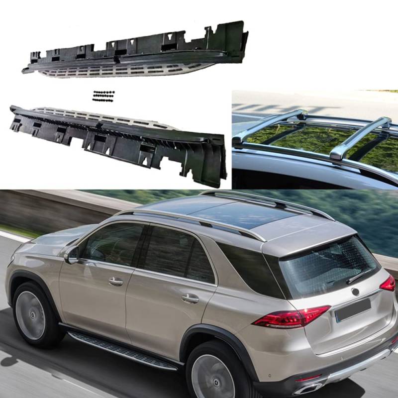 LAFENG Aluminiumlegierung Seitenstufe für 2019 2020 Mercedes Benz GLE W167, Schwarz von VeeBrite
