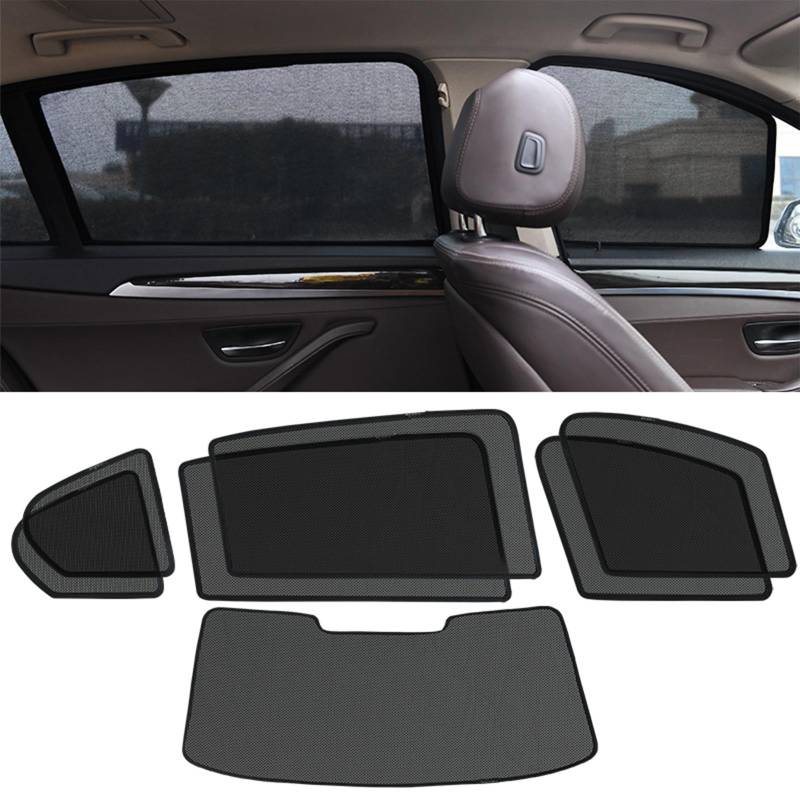 Auto-Sonnenschutz für VW Touareg Ⅱ SUV (7P) 2010 2011 2012 2013 2014 2015-2018, Maßgeschneidert Front Heck Und Seitenscheibe UV-Schutz Wärmeisoliert Schutz der Privatsphäre,7 Pieces von LAGNY