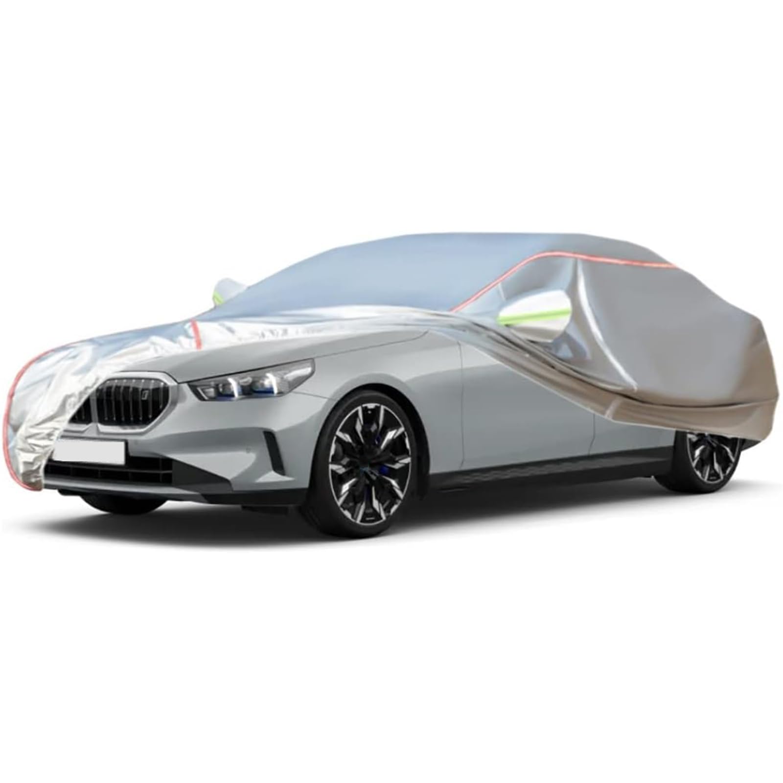 Autoabdeckung Wasserdicht Atmungsaktiv für BMW i5 Sedan (G60) 2023+, Autoabdeckung Wasserdicht Schneeschutz Sonnenschutz,B von LAGNY