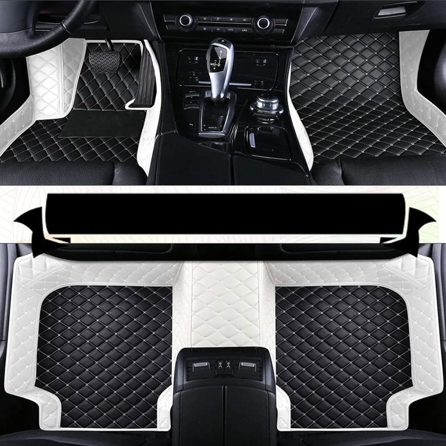 Nach Maß Auto Fußmatten für BMW 5 Series 5er Touring G31 2017 2018 2019 2020 2021 2022 2023+, Wasserfest Antirutsch Abriebfest Fussmatten Allwetterschutz Automatten,-Black White Nach Maß Auto Fußmatten für BMW 5 Series 5er Touring G31 2017 2018 2019 2020 2021 2022 2023+, Wasserfest Antirutsch Abriebfest Fussmatten Allwetterschutz Automatten,-Black White von LAGNY