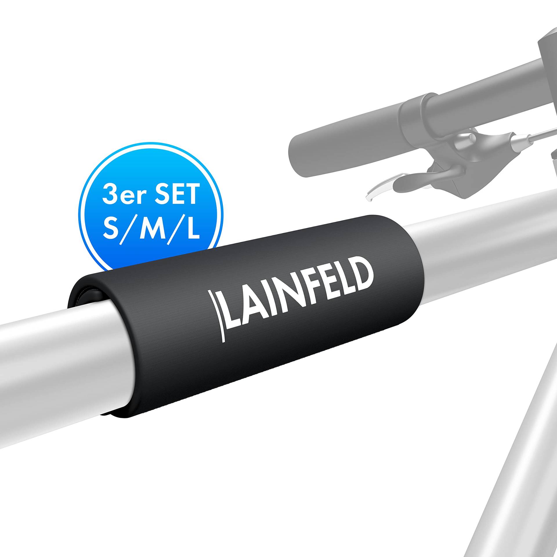 LAINFELD Fahrrad Rahmenschutz | 3er Set | Transportschutz passend für Thule Fahrradträger | Carbon Rahmen Schutz | Fahrrad Zubehör Befestigung von LAINFELD