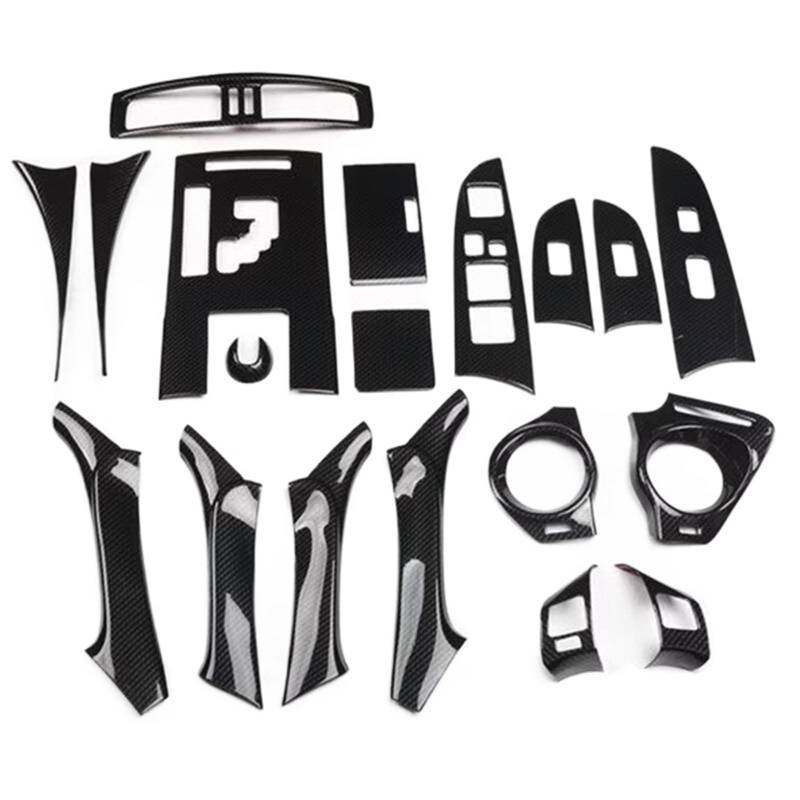 LAINGJINGMEI 19Pcs Carbon Fiber ABS Auto Innen Panel Kit Abdeckung Trim Styling Aufkleber Kompatibel for Lexus IS250 IS300 2006-2011(A LHD) von LAINGJINGMEI