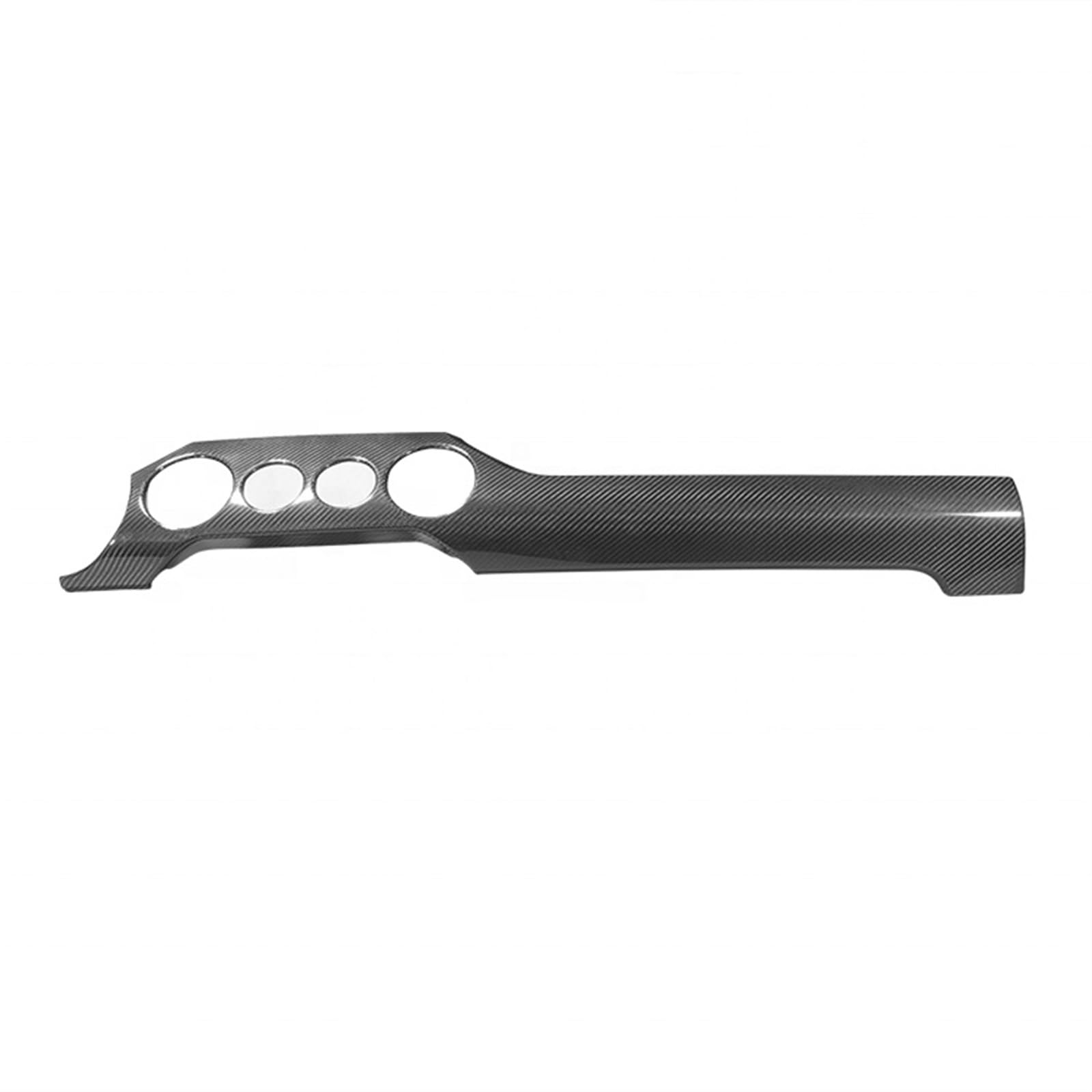 LAINGJINGMEI 4 Löcher Dry Carbon Fiber Auto Armaturenbrett Dekoration Aufkleber Panel Trim kompatibel for Mustang Innenverkleidung 15-19 von LAINGJINGMEI
