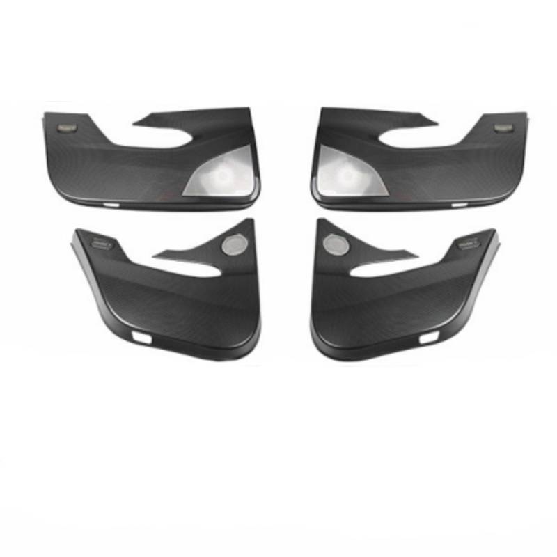 LAINGJINGMEI 4PCS ABS Carbon Faser Stil Auto Tür Anti Kick Panel Aufkleber Kompatibel for Tesla Model Y Modell 3 2019-2023 innere Schutz Abdeckung(4PCS for Model Y) von LAINGJINGMEI