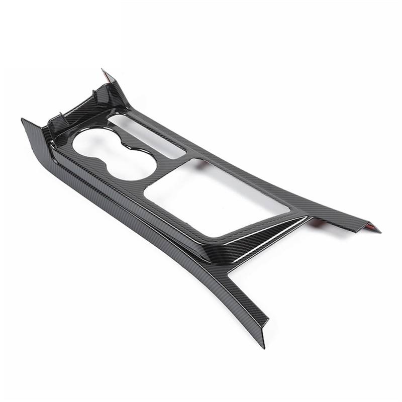 LAINGJINGMEI ABS Auto Getriebe Shift Tasse Halter Dekoration Panel Abdeckung Aufkleber Kompatibel for Dodge Challenger 2009-2014 Innen Zubehör(Black Carbon Grain) von LAINGJINGMEI