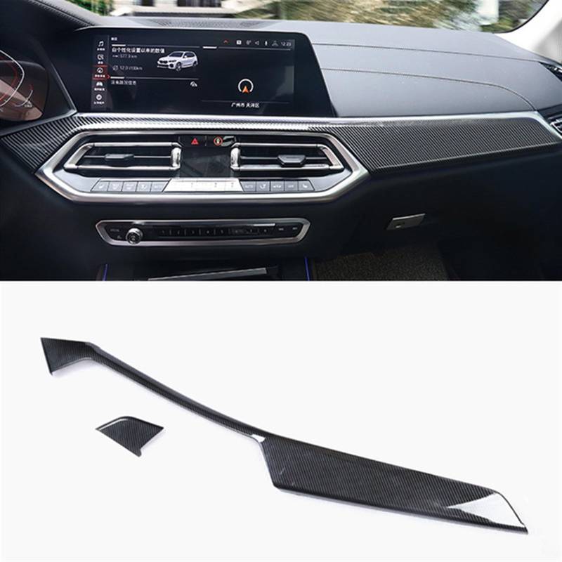 LAINGJINGMEI ABS Auto Styling Center Console Dashboard Panel Dekoration Abdeckung Aufkleber Trim Kompatibel for BMW X5 G05 2019-2021 Innen zubehör von LAINGJINGMEI