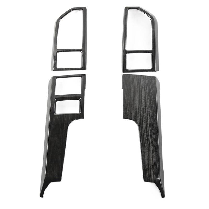 LAINGJINGMEI ABS Auto Zentralkonsole Dashborad Air Outlet Vent Panel Abdeckung Innen Dekoration Aufkleber Kompatibel for F150 2015-2020 Auto Styling(Black Wood) von LAINGJINGMEI