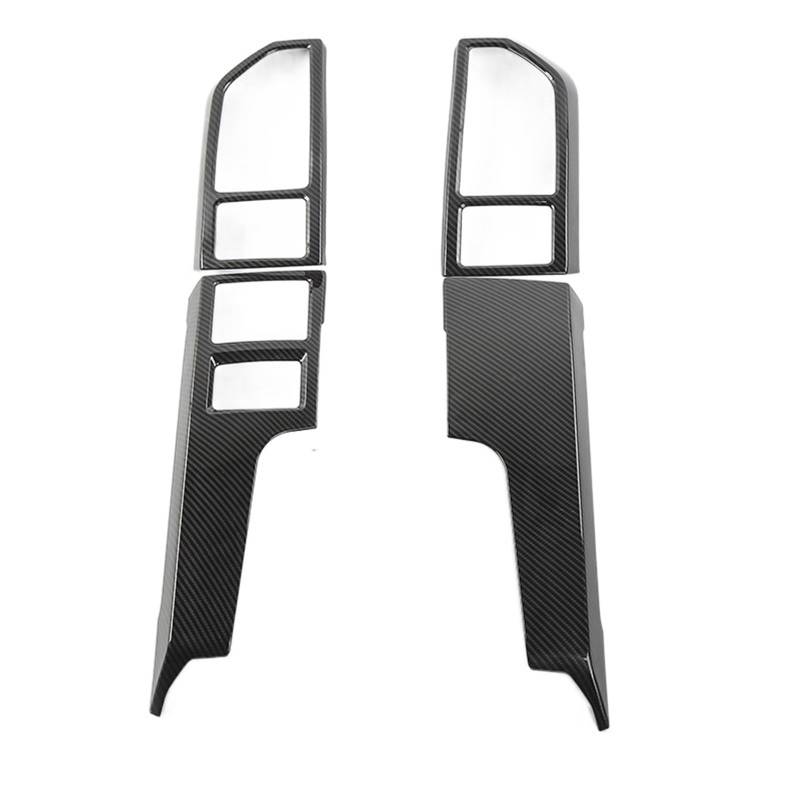 LAINGJINGMEI ABS Auto Zentralkonsole Dashborad Air Outlet Vent Panel Abdeckung Innen Dekoration Aufkleber Kompatibel for F150 2015-2020 Auto Styling(Carbon Fiber Black) von LAINGJINGMEI