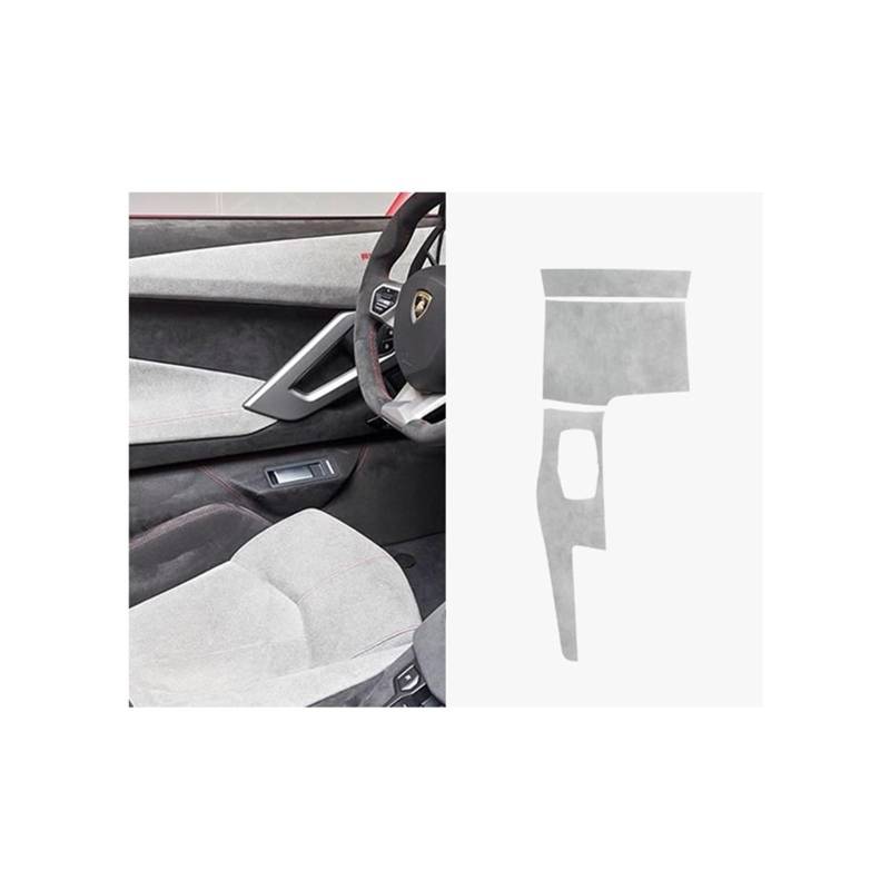 LAINGJINGMEI Alcantara Center Console Gear Shift Griff Panel Cover Trim kompatibel for BMW 5GT 6GT Serie G30 G38 2017-2022 Auto Aufkleber Zubehör(RHD 4978 Classic) von LAINGJINGMEI