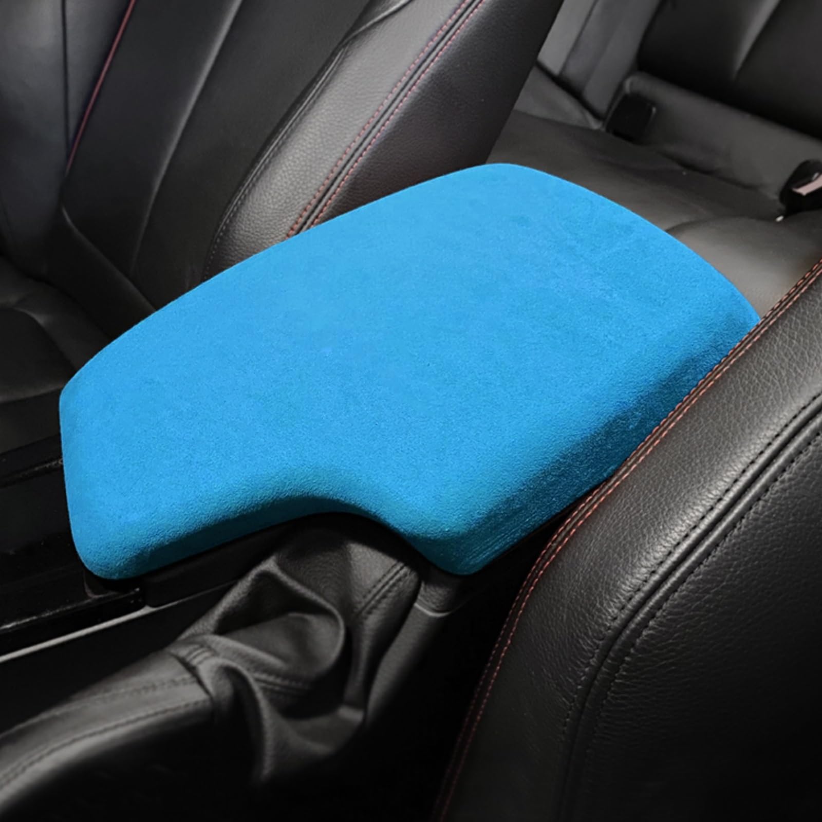 LAINGJINGMEI Alcantara Wildleder Wrap Auto Innen Armlehne Box Panel ABS Abdeckung Aufkleber Styling Kompatibel for F30 3 Serie 2013-2019 Zubehör(Blue) von LAINGJINGMEI
