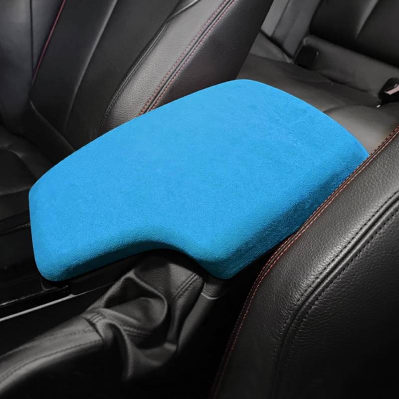 LAINGJINGMEI Alcantara Wildleder Wrap Auto Innen Armlehne Box Panel ABS Abdeckung Aufkleber Styling Kompatibel for F30 3 Serie 2013-2019 Zubehör(Blue) von LAINGJINGMEI
