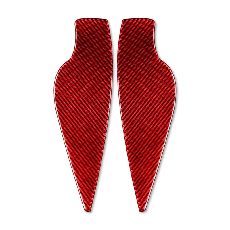 LAINGJINGMEI Armaturenbrett Seiten Dekoration Patch Carbon Faser Auto Aufkleber for Alfa Kompatibel for Romeo Stelvio 2016-2022 Innen Zubehör(Red) von LAINGJINGMEI