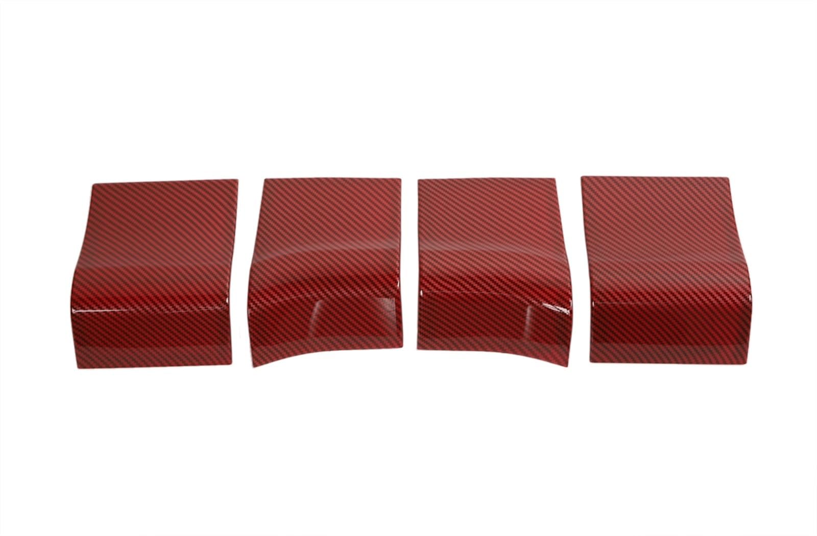 LAINGJINGMEI Auto Innentürgriff Panel Abdeckung Trim Dekorative Aufkleber Kompatibel for F150 2021 2022 2023 ABS Schwarz 4 Stücke Innenzubehör(ABS RED) von LAINGJINGMEI