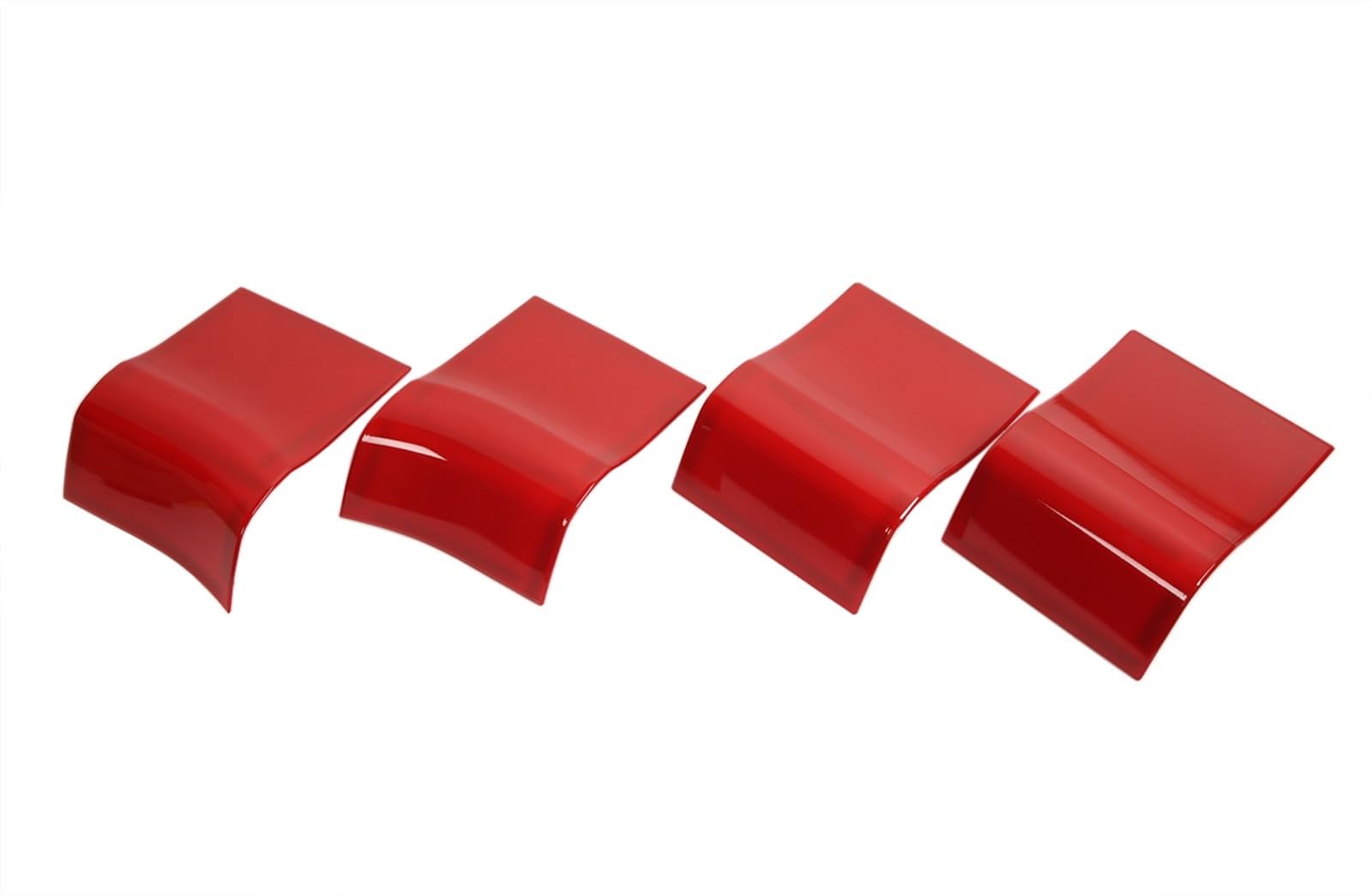 LAINGJINGMEI Auto Innentürgriff Panel Abdeckung Trim Dekorative Aufkleber Kompatibel for F150 2021 2022 2023 ABS Schwarz 4 Stücke Innenzubehör(RED) von LAINGJINGMEI